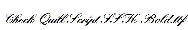 Check Quill Script SSK Bold.ttf